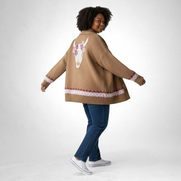 SAVANNA JANE Desert Bloom Button Front BOHO Cardigan, NEW WITH TAGS! Size 2X - Picture 4 of 10